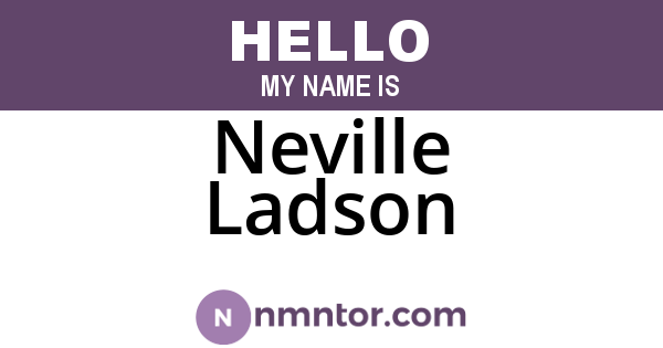 Neville Ladson