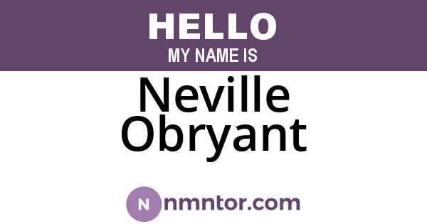 Neville Obryant