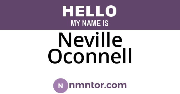 Neville Oconnell