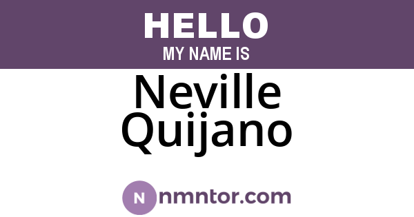 Neville Quijano