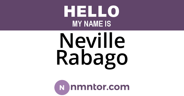 Neville Rabago