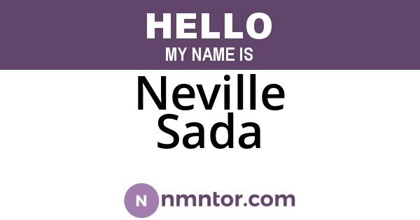 Neville Sada