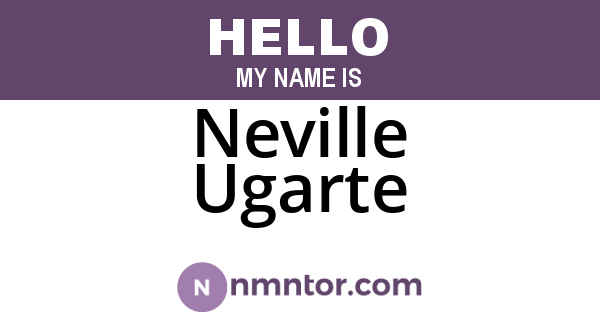 Neville Ugarte