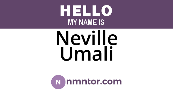 Neville Umali