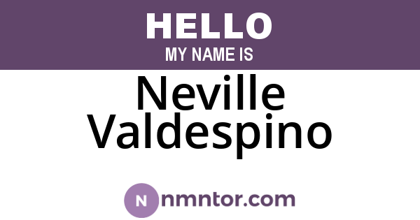 Neville Valdespino