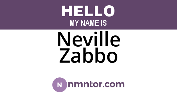 Neville Zabbo
