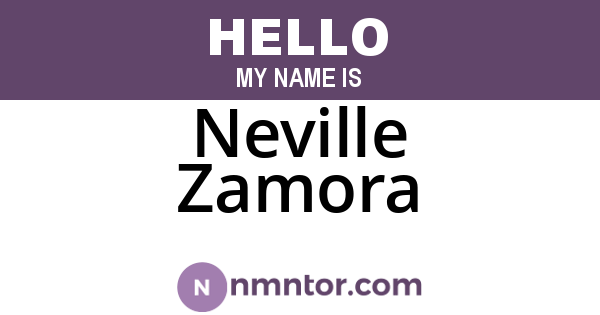 Neville Zamora