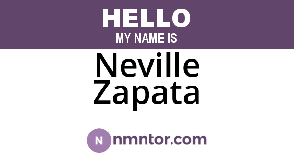 Neville Zapata