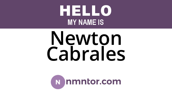 Newton Cabrales