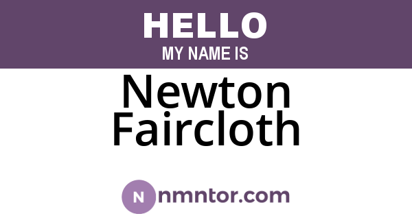 Newton Faircloth