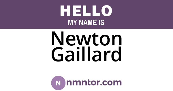Newton Gaillard