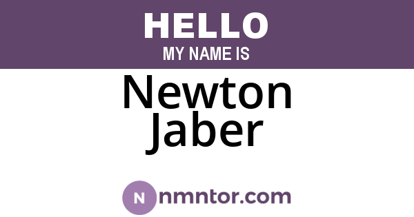 Newton Jaber