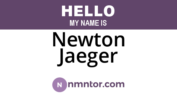 Newton Jaeger