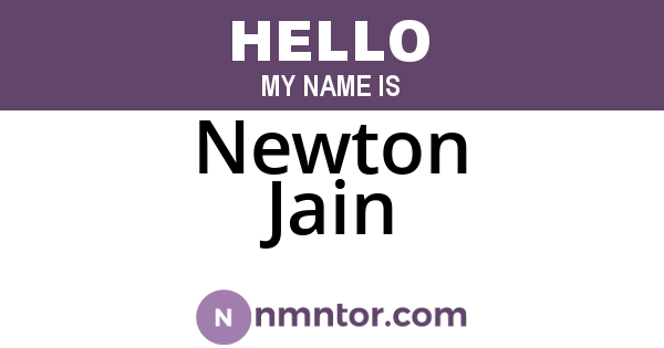 Newton Jain