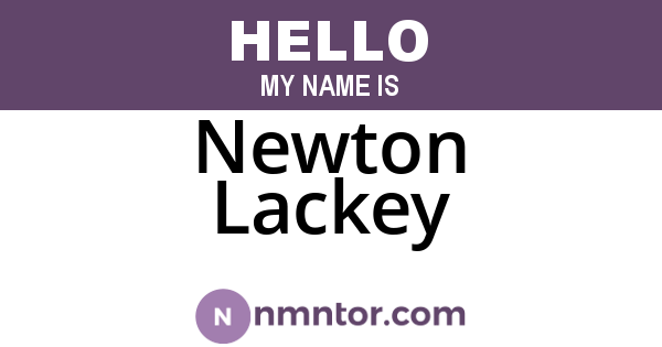 Newton Lackey