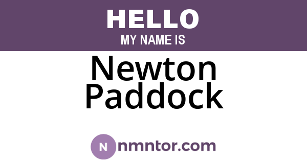 Newton Paddock