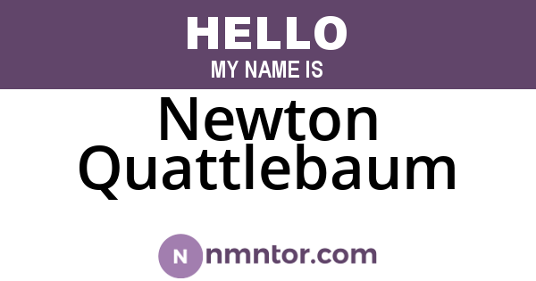 Newton Quattlebaum