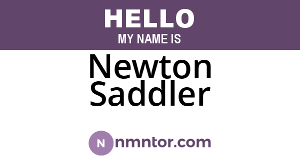 Newton Saddler