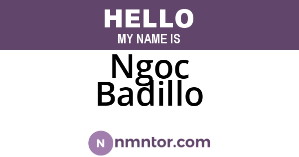 Ngoc Badillo