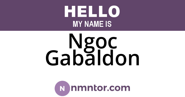 Ngoc Gabaldon