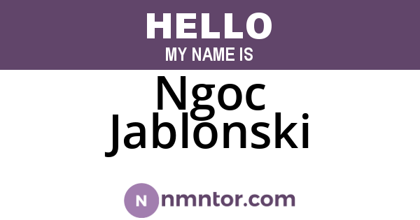 Ngoc Jablonski