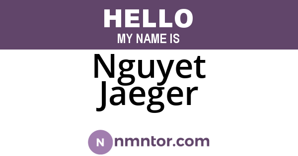 Nguyet Jaeger