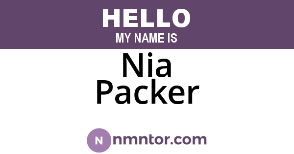 Nia Packer