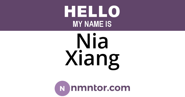 Nia Xiang