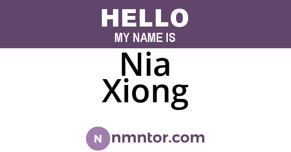 Nia Xiong