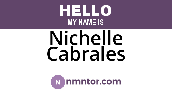 Nichelle Cabrales