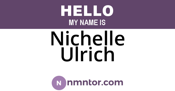 Nichelle Ulrich
