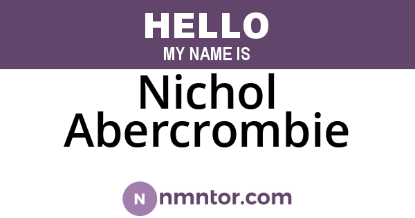Nichol Abercrombie