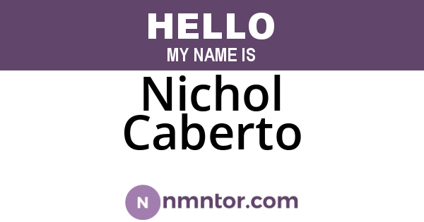 Nichol Caberto