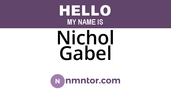 Nichol Gabel
