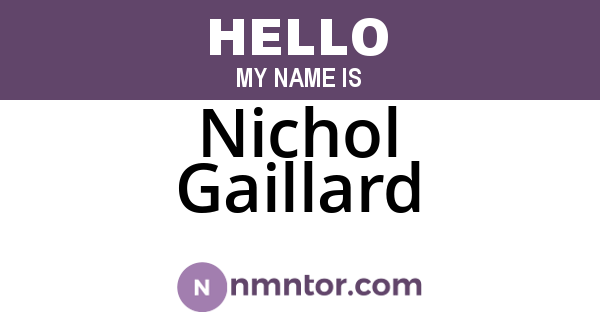 Nichol Gaillard