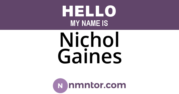 Nichol Gaines