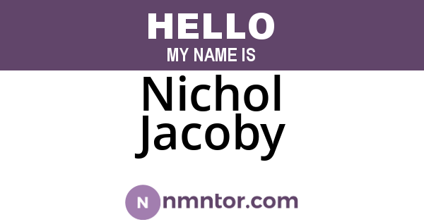 Nichol Jacoby