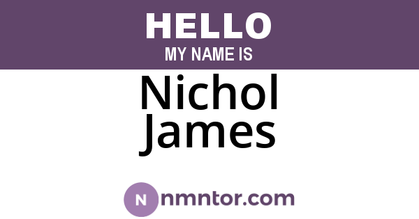 Nichol James