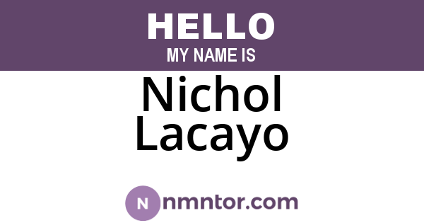 Nichol Lacayo