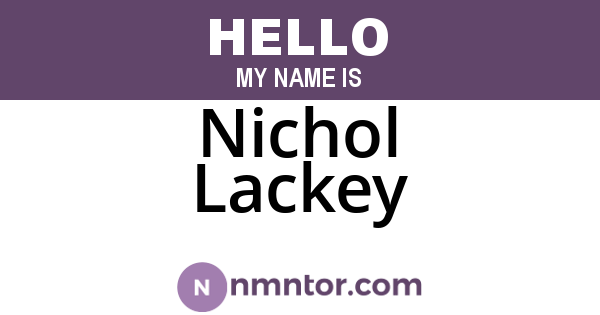 Nichol Lackey