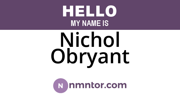 Nichol Obryant