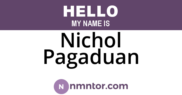 Nichol Pagaduan