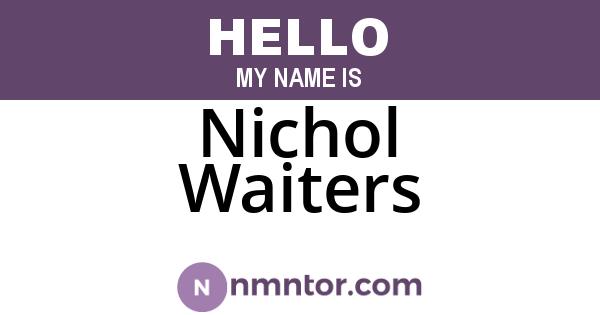 Nichol Waiters