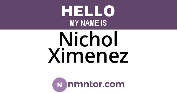 Nichol Ximenez