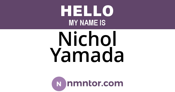 Nichol Yamada