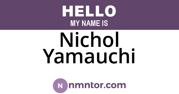 Nichol Yamauchi