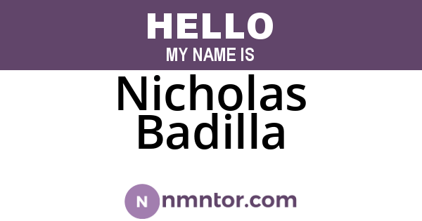 Nicholas Badilla