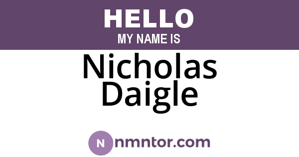Nicholas Daigle