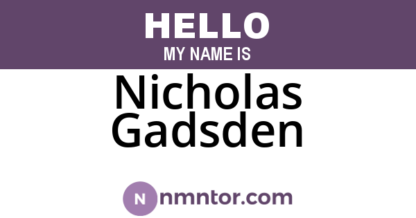 Nicholas Gadsden
