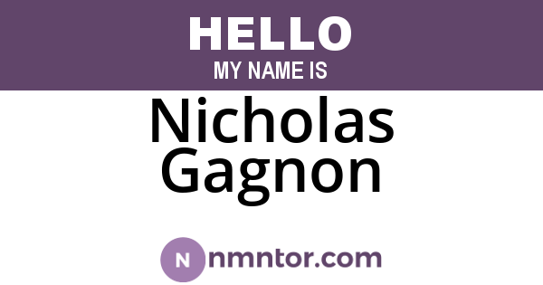 Nicholas Gagnon